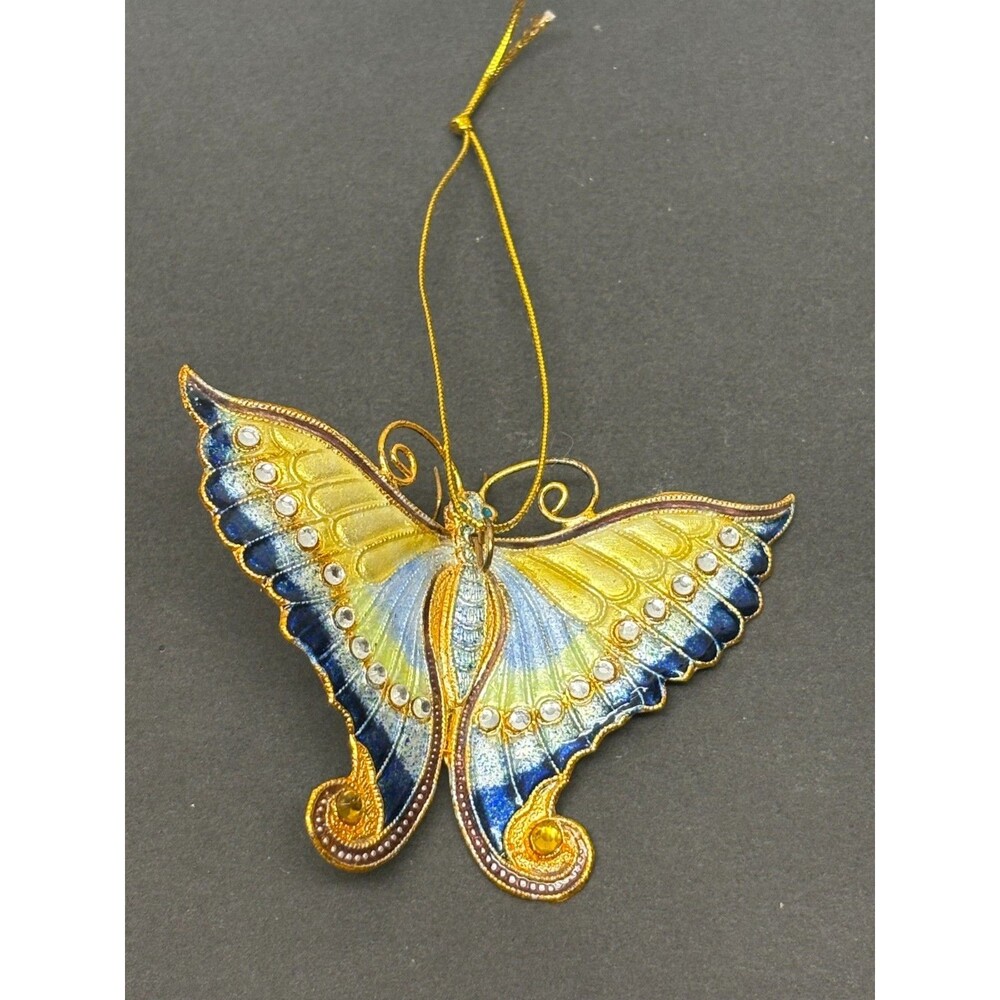 Handcrafted Cloisonne Butterfly Hanging Christmas Tree Ornament